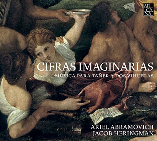 "CD cover with Renaissance-style painting and white text overlay, featuring artists' names."
