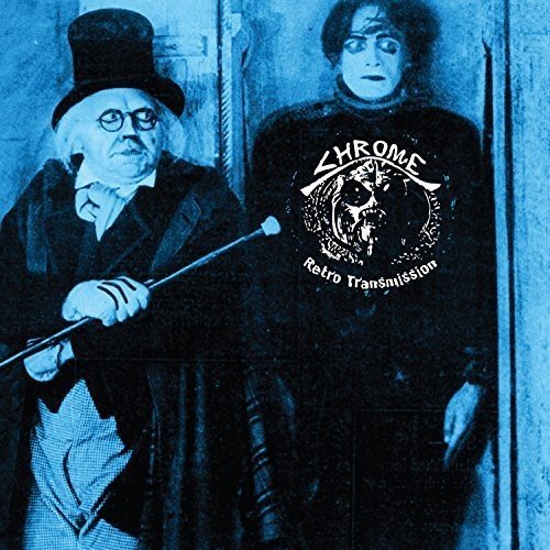 "Blue-tinted album cover featuring a man in a top hat and a boy."