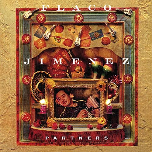 Album cover with ornate frame, man playing guitar, surrounded by decorative elements and text.