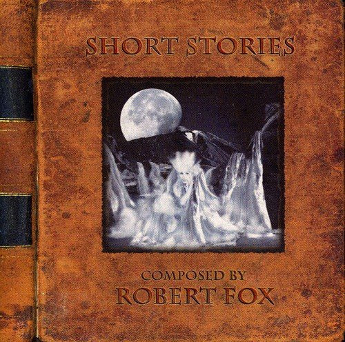 "Album cover with brown leather-like texture, featuring a ghostly figure under a full moon."