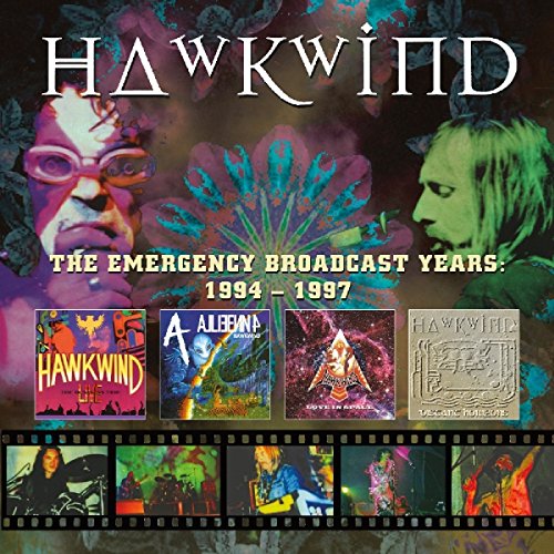 "CD case and discs with Hawkwind album artwork on a white background."