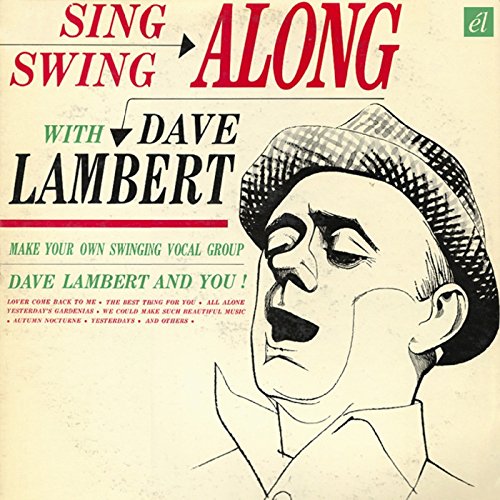 "Album cover with a man wearing a hat, titled 'Sing Along with Dave Lambert'."