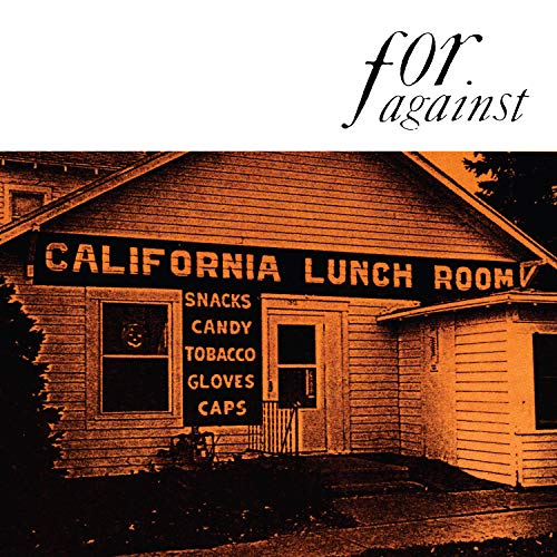 "Album cover featuring a vintage lunchroom building with a sign and orange tint."