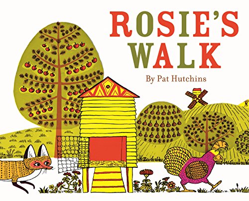 The image shows a children's book cover featuring a hen and a fox. Alt text: Children's book cover with a hen, fox, and farm illustration.