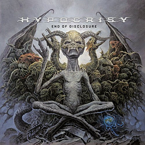 A metal album cover featuring a grotesque, tentacled creature in a meditative pose.