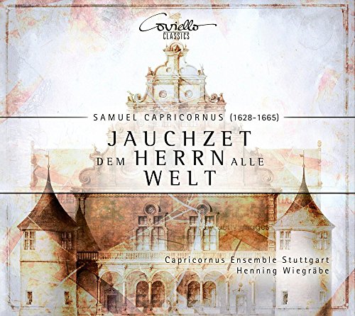 CD cover with classical building illustration and text overlay in sepia tones.