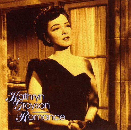 "CD cover featuring Kathryn Grayson in a black dress, sepia-toned image."