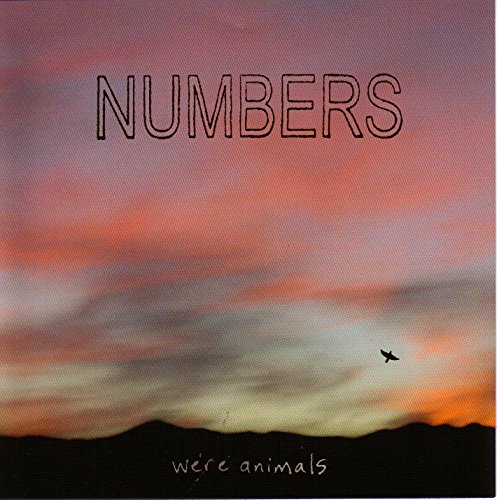 Album cover with "NUMBERS" in large text and "were animals" below, against a cloudy sky.
