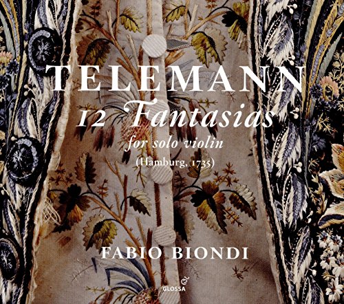 "CD cover with floral pattern and white text featuring violin and musical composition details."
