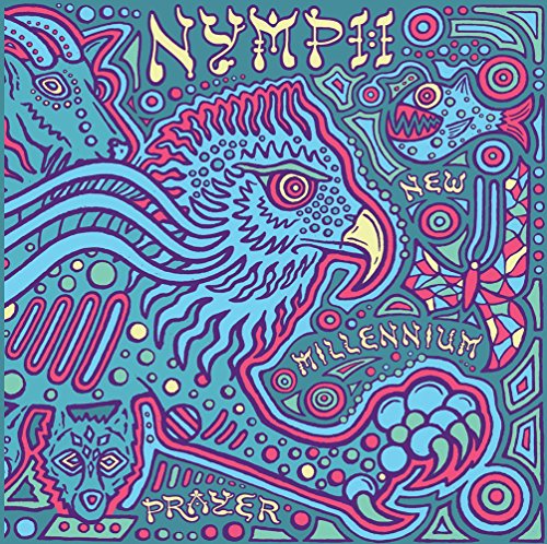"Album cover art featuring a stylized bird with abstract patterns and text."