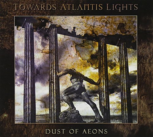 Album cover art: statue between columns with cloudy sky, titled "Dust of Aeons".