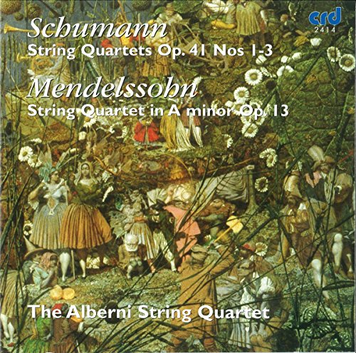 "CD cover featuring a Renaissance-style painting of people in a forest, with white text overlay."