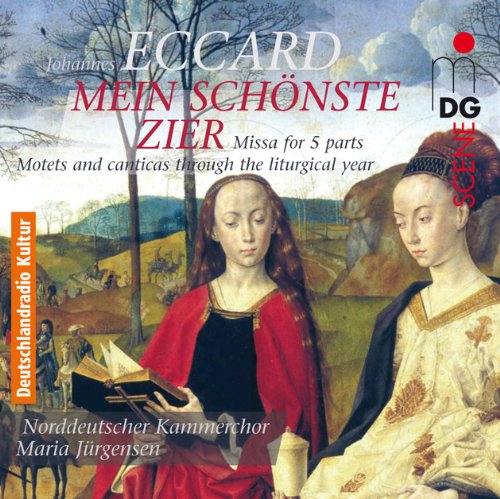 "CD cover featuring a Renaissance painting of two women in a landscape."