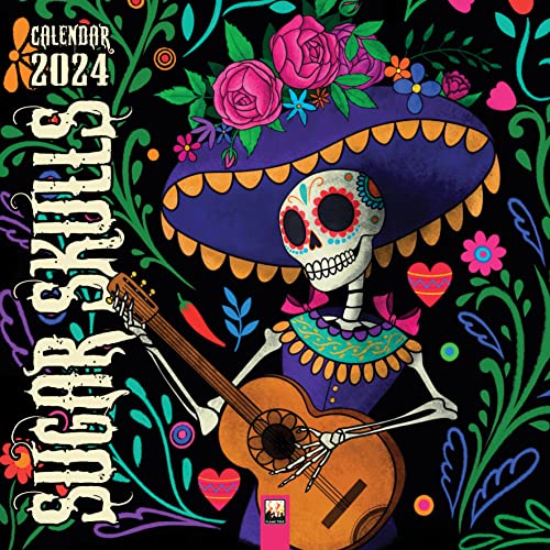 Sugar Skulls Wall Calendar 2024 (Art Calendar): Original Flame Tree Publishing-Kalender [Kalender]