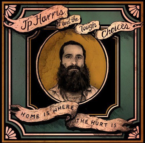 Album cover with bearded man portrait, ornate border, and banner text on dark background.