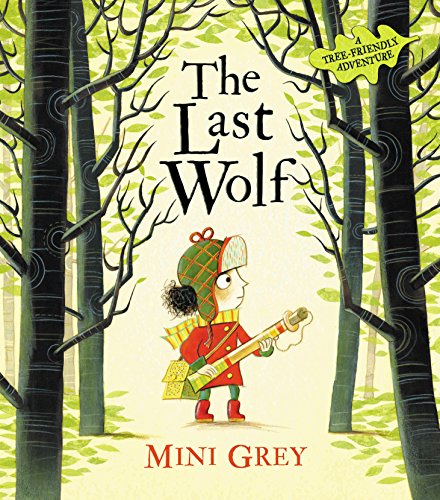 "The Last Wolf" book cover featuring a girl in red coat and hat, holding a gun.
