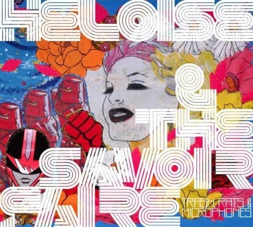 "Album cover with colorful, abstract artwork and white, stylized text."