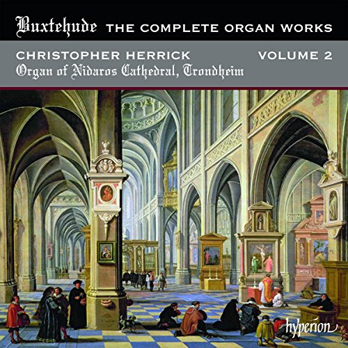 CD cover featuring a painting of a cathedral interior with people.