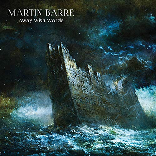 "Album cover art featuring a castle in a stormy sea."