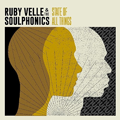 Album cover featuring three silhouetted heads in brown, yellow, and white against a black background.