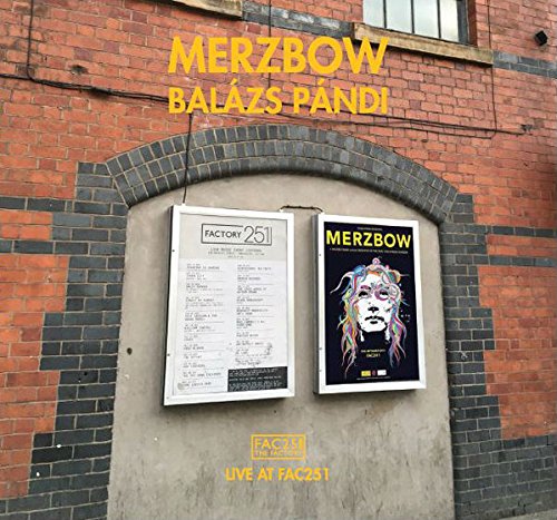 Merzbow and Balazs Pandi CD cover featuring a brick wall with posters.
