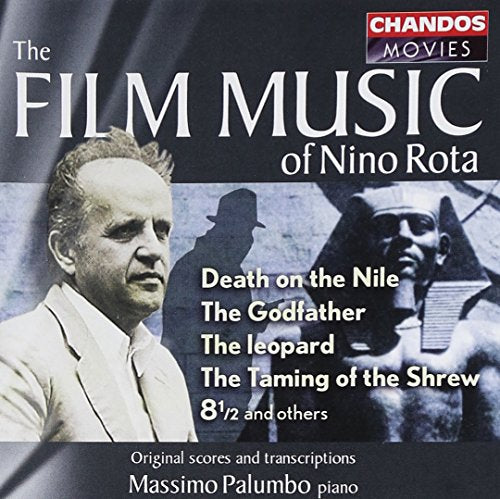 CD cover with a black-and-white image of Nino Rota and film silhouettes.