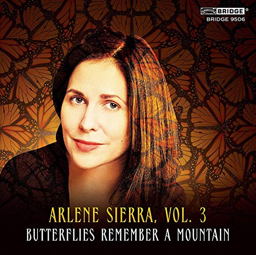 "CD cover featuring a woman with a butterfly-patterned background and text."