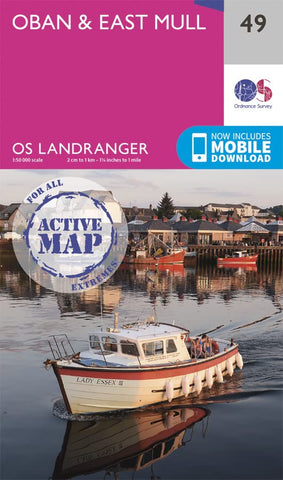 Oban & East Mull Map | Weatherproof | Loch Linnhe | Ordnance Survey | OS Landranger Active Map 49 | Scotland | Walks | Cycling | Days Out | Maps | Adventure: 049