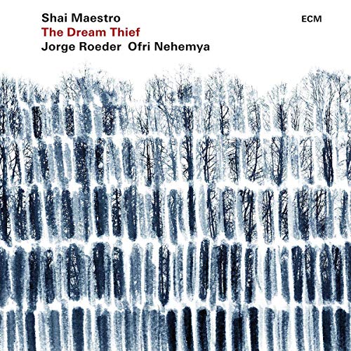 Album cover featuring a snowy forest with bare trees, white and blue hues.