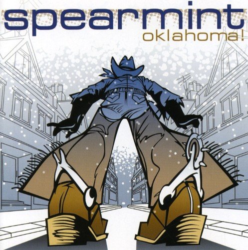 "Album cover art featuring a cartoon man dancing in the snow."