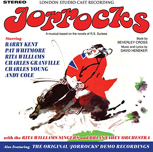 "Album cover for 'Jorrocks' featuring a man in red coat riding a horse."