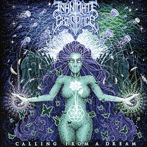 "Album cover art featuring a surreal, green figure surrounded by jellyfish and flowing hair."