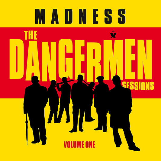 Vinyl cover featuring band members in suits, bold "Madness" text, and retro design elements.