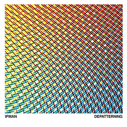 The image shows a multicolored, crisscross pattern with "ipman" and "depatterning" text.