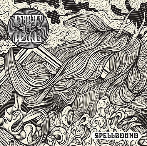 Black and white album cover with abstract illustration, flowing hair, and text "Drive By Wire".