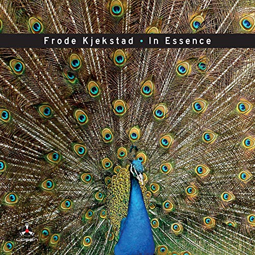 A peacock with vibrant blue and gold feathers is displayed on a music album cover.