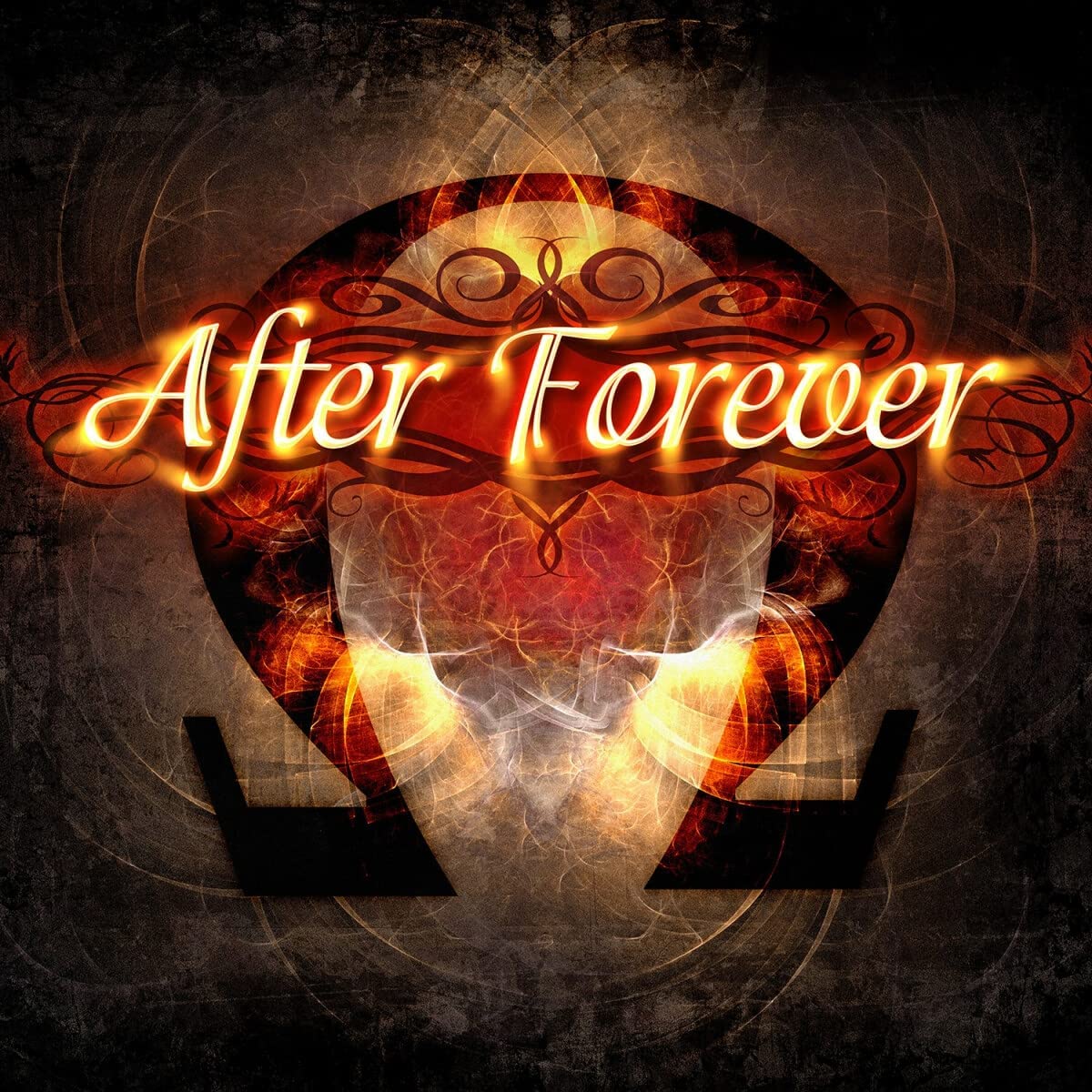 CD case and disc with "After Forever" text on a fiery heart design.