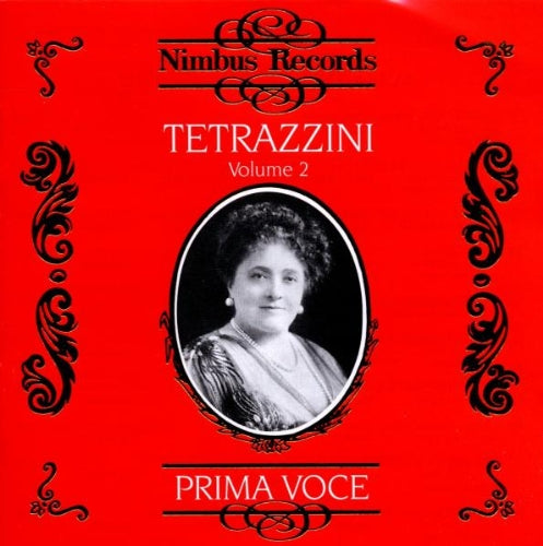 Red album cover with black designs and a black-and-white portrait of a woman.