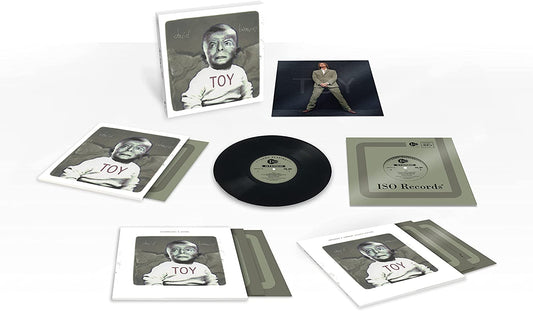David Bowie vinyl record and box set with multiple booklets and a CD.