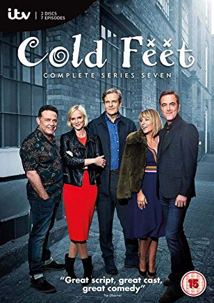 DVD cover for "Cold Feet Series 7" featuring five actors standing together outdoors.